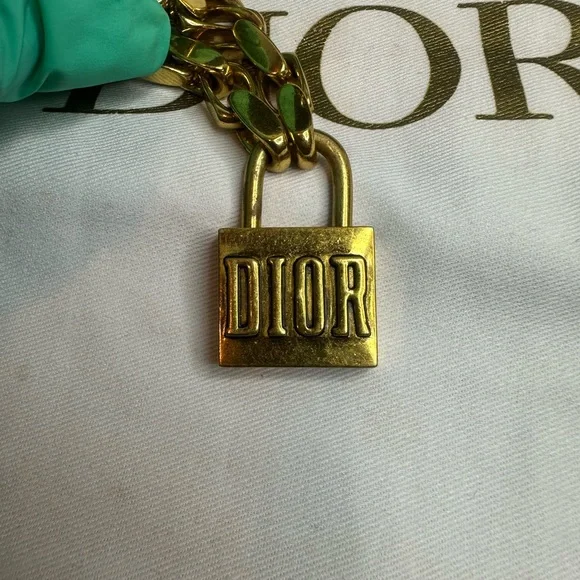 Dior Gold-Tone Logo Chain Bracelet - Picture 7 of 11